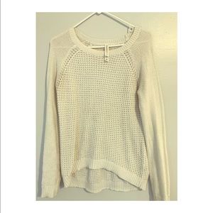 White knit sweater